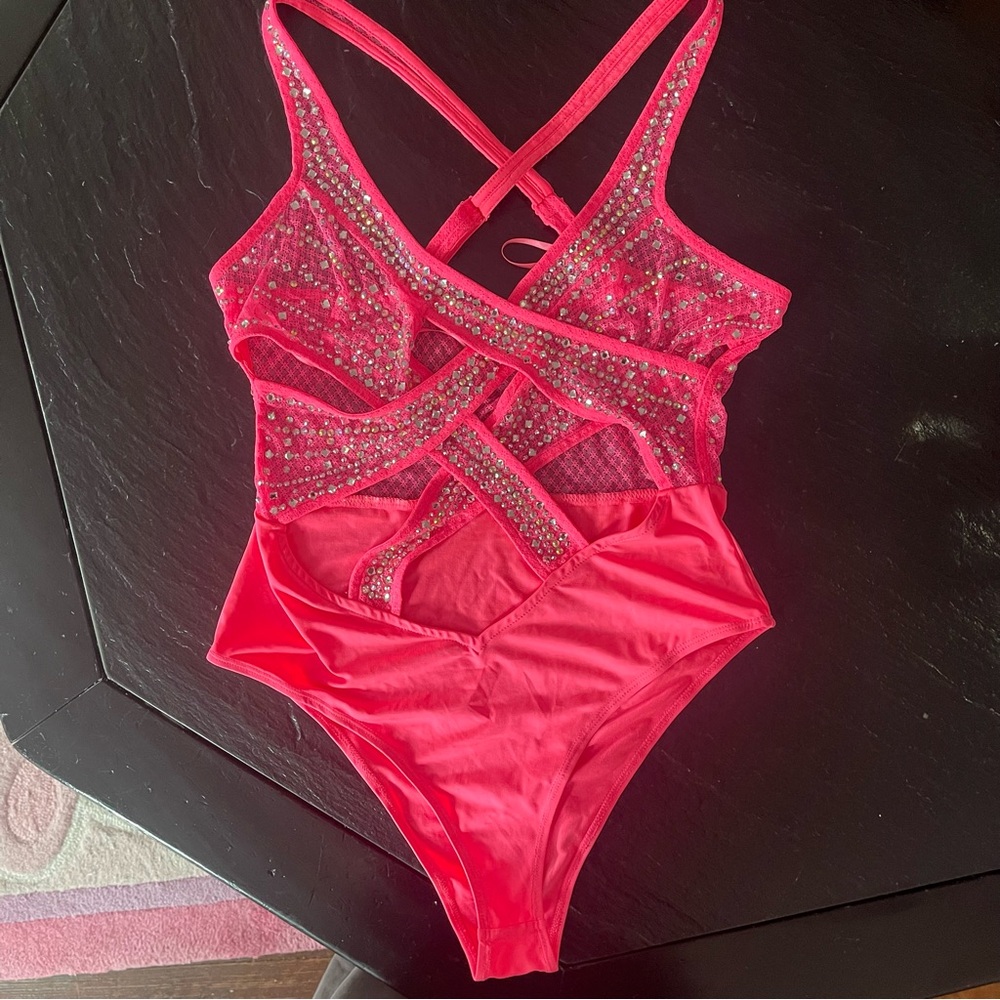 iheartraves Pink Your Poison Bodysuit